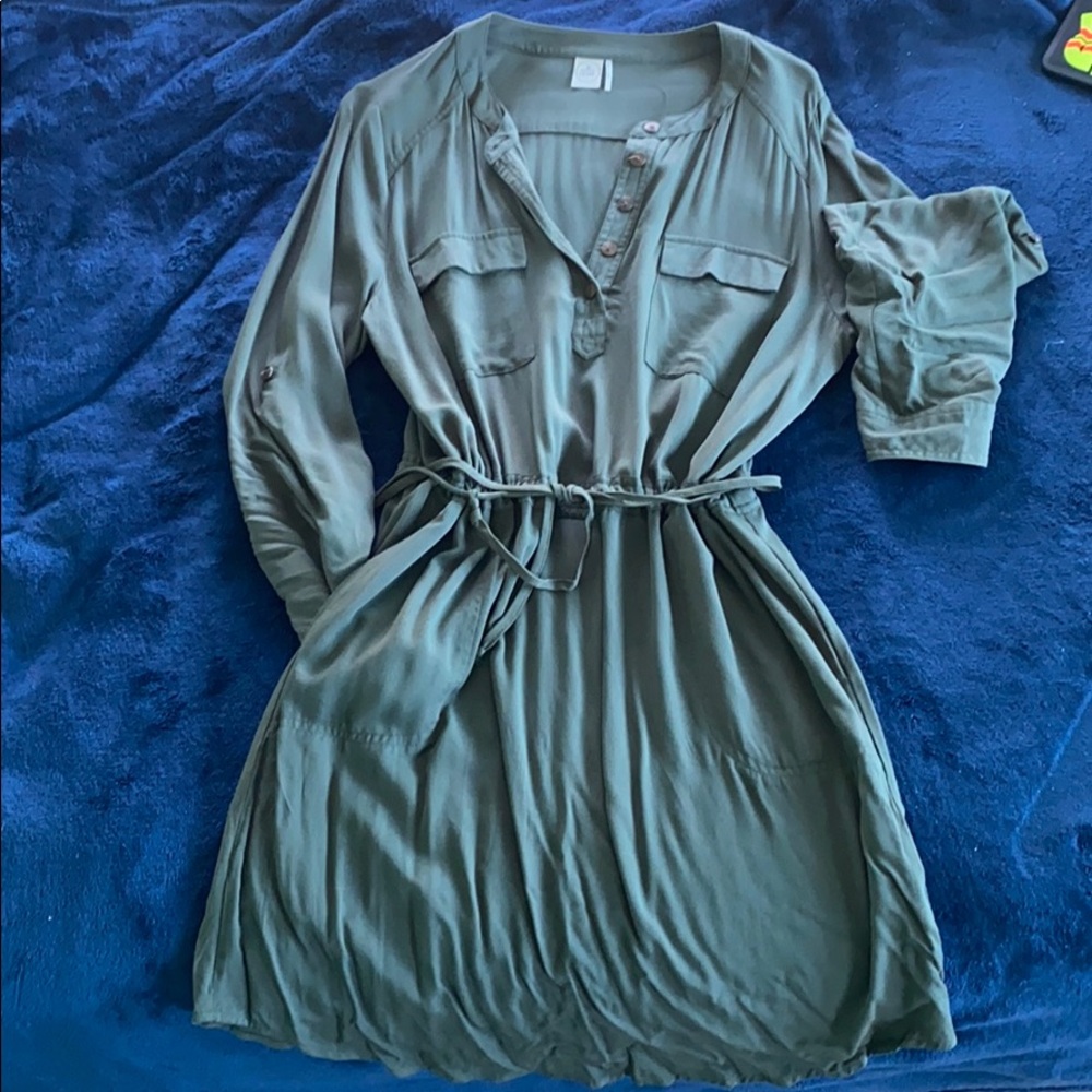 army green dress